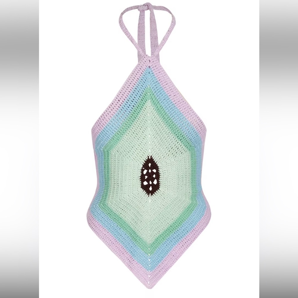 House of Sunny Crochet Halter Top